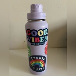 💜LIFE IS GOOD- Purple Good Vibes 32 oz. Stainless Steel Water Bottle